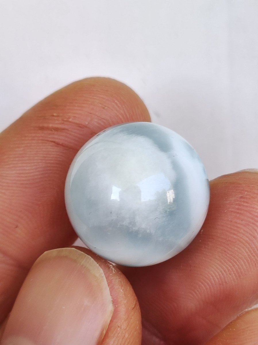 Larimar ~ Edelstein Kugel blau Deko Sphere Kristall HIPPIE GOA Boho Ethno Nature Heilstein Natur Sammler Mineral Geschenk Meer Himmel - Art of Nature Berlin