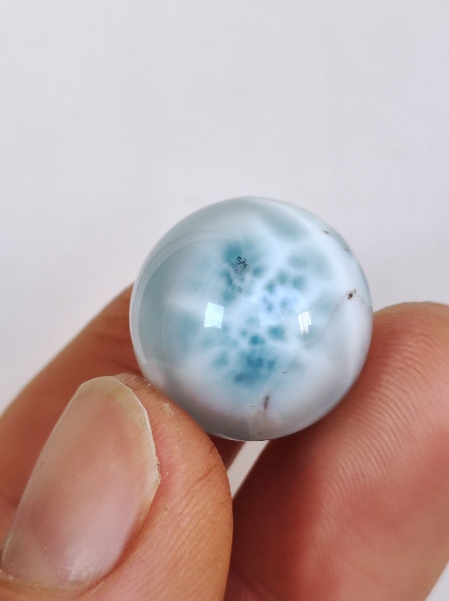 Larimar ~ Edelstein Kugel blau Deko Sphere Kristall HIPPIE GOA Boho Ethno Nature Heilstein Natur Sammler Mineral Geschenk Meer Himmel - Art of Nature Berlin