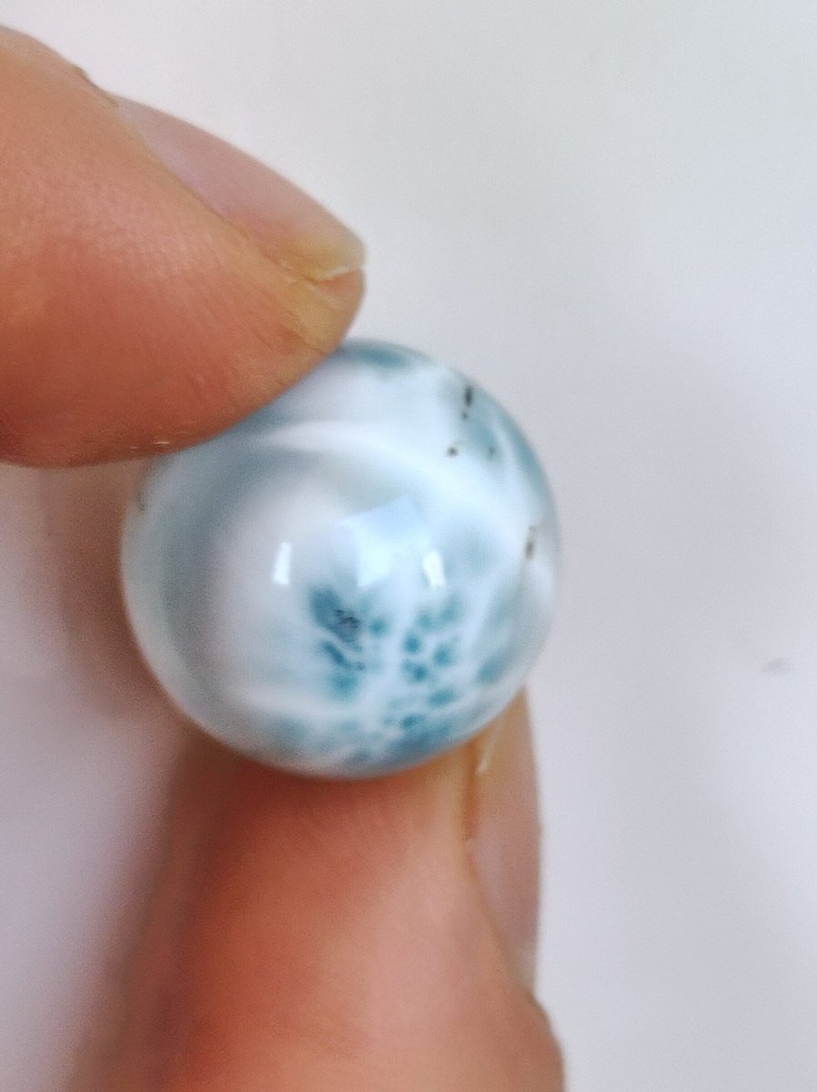 Larimar ~ Edelstein Kugel blau Deko Sphere Kristall HIPPIE GOA Boho Ethno Nature Heilstein Natur Sammler Mineral Geschenk Meer Himmel - Art of Nature Berlin