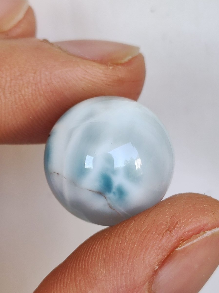 Larimar ~ Edelstein Kugel blau Deko Sphere Kristall HIPPIE GOA Boho Ethno Nature Heilstein Natur Sammler Mineral Geschenk Meer Himmel - Art of Nature Berlin