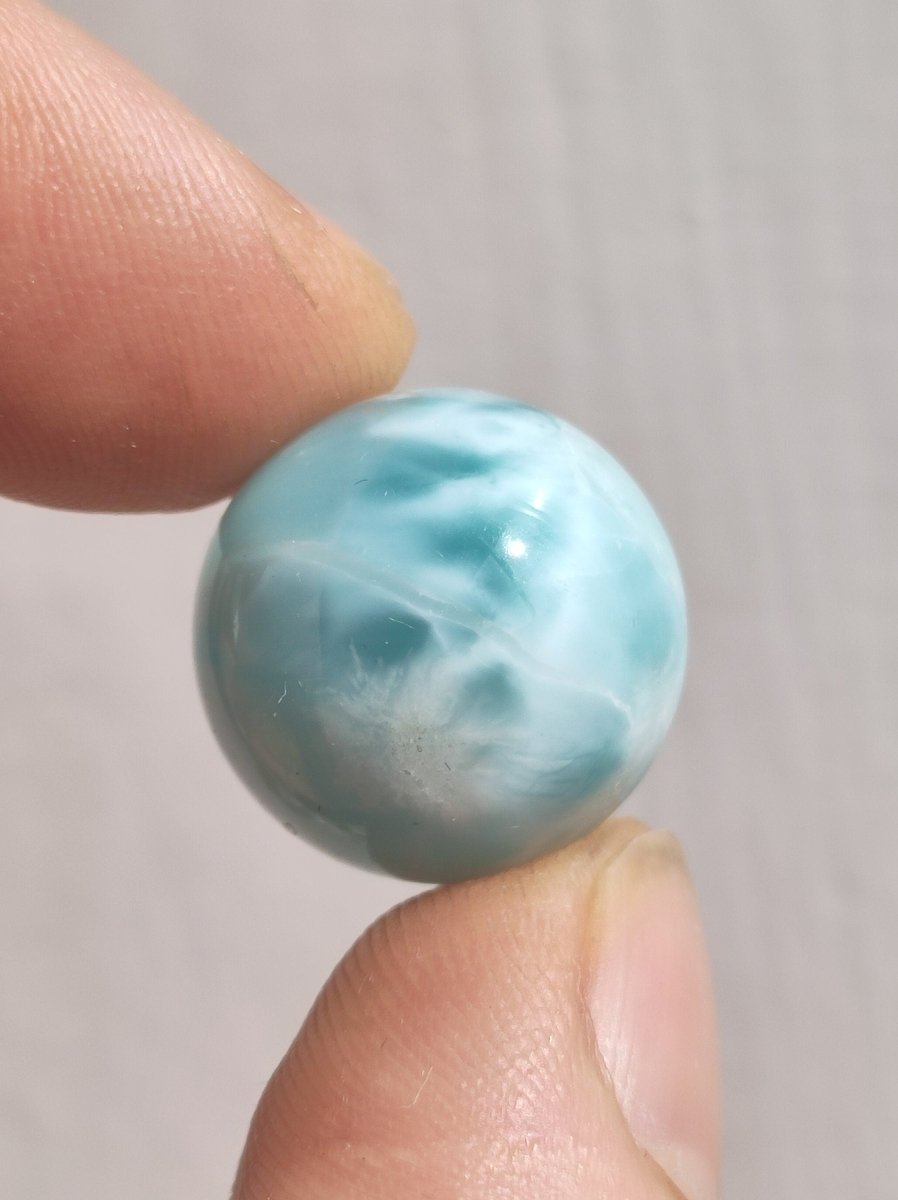 Larimar ~ Edelstein Kugel blau Deko Sphere Kristall HIPPIE GOA Boho Ethno Nature Heilstein Natur Sammler Mineral Geschenk Meer Himmel - Art of Nature Berlin