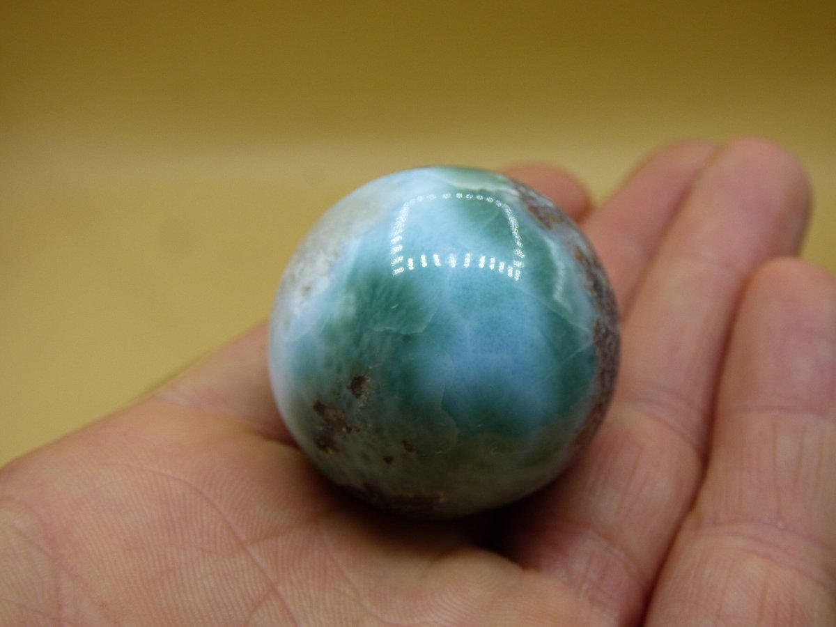 Larimar ~ Edelstein Kugel Massage & Deko Sphere Crystal ~HIPPIE ~GOA ~Boho ~Ethno ~Nature ~Heilstein ~Natur - Art of Nature Berlin