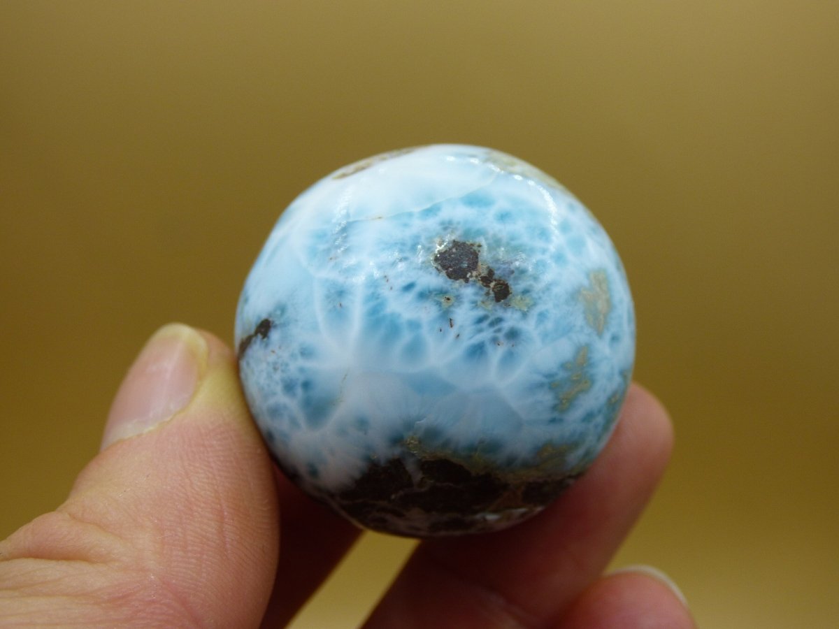 Larimar ~ Edelstein Kugel Massage & Deko Sphere Crystal ~HIPPIE ~GOA ~Boho ~Ethno ~Nature ~Heilstein ~Natur - Art of Nature Berlin