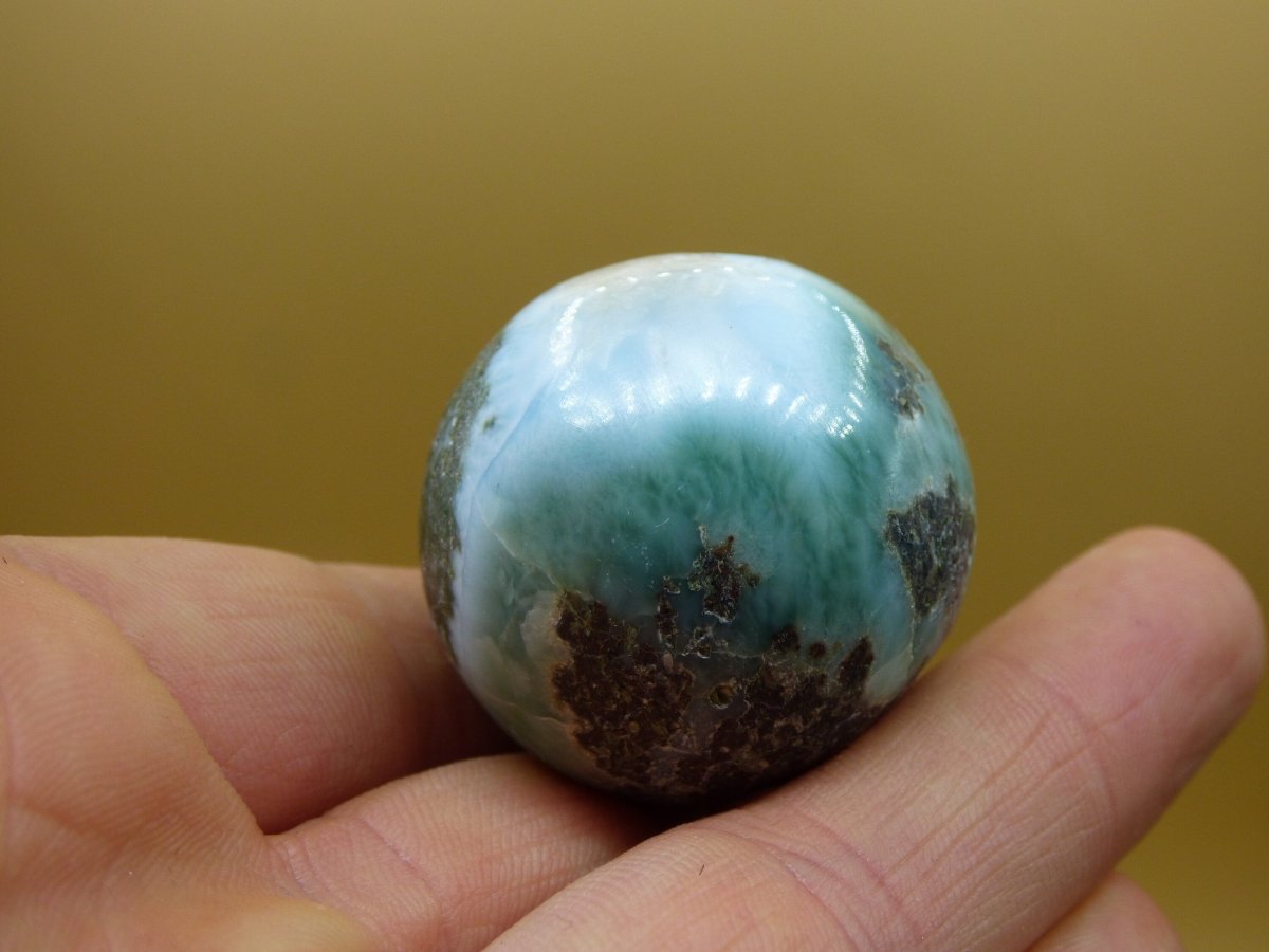 Larimar ~ Edelstein Kugel Massage & Deko Sphere Crystal ~HIPPIE ~GOA ~Boho ~Ethno ~Nature ~Heilstein ~Natur - Art of Nature Berlin