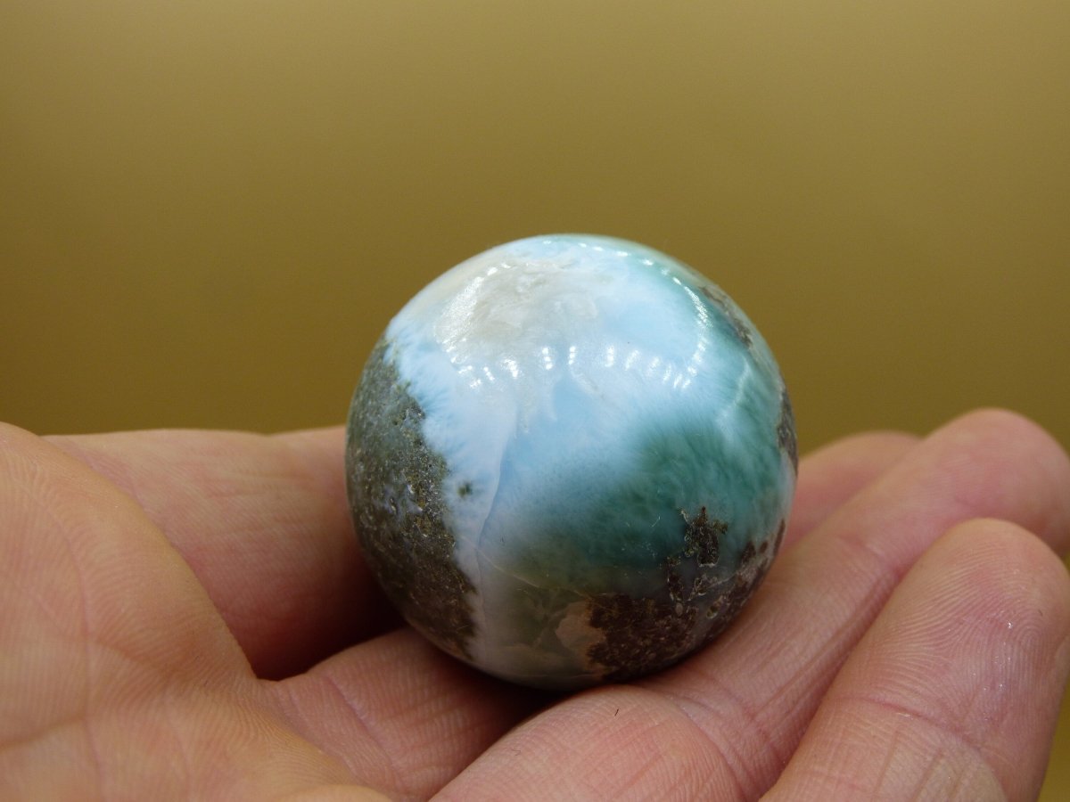 Larimar ~ Edelstein Kugel Massage & Deko Sphere Crystal ~HIPPIE ~GOA ~Boho ~Ethno ~Nature ~Heilstein ~Natur - Art of Nature Berlin