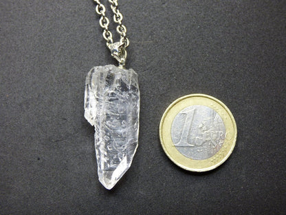 Lemurian Quarz ~ 925 Silber Öse~ Edelstein Kette klar Hippie Goa Boho Tibet Ethno Natur Heilstein Kraft Anhänger Mann Frau Geschenk Rarität - Art of Nature Berlin