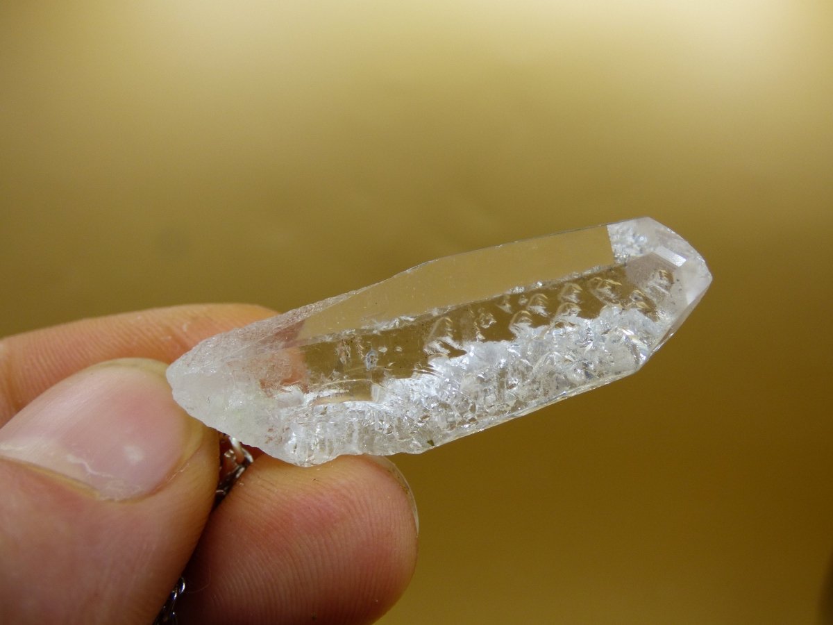 Lemurian Quarz ~ 925 Silber Öse~ Edelstein Kette klar Hippie Goa Boho Tibet Ethno Natur Heilstein Kraft Anhänger Mann Frau Geschenk Rarität - Art of Nature Berlin