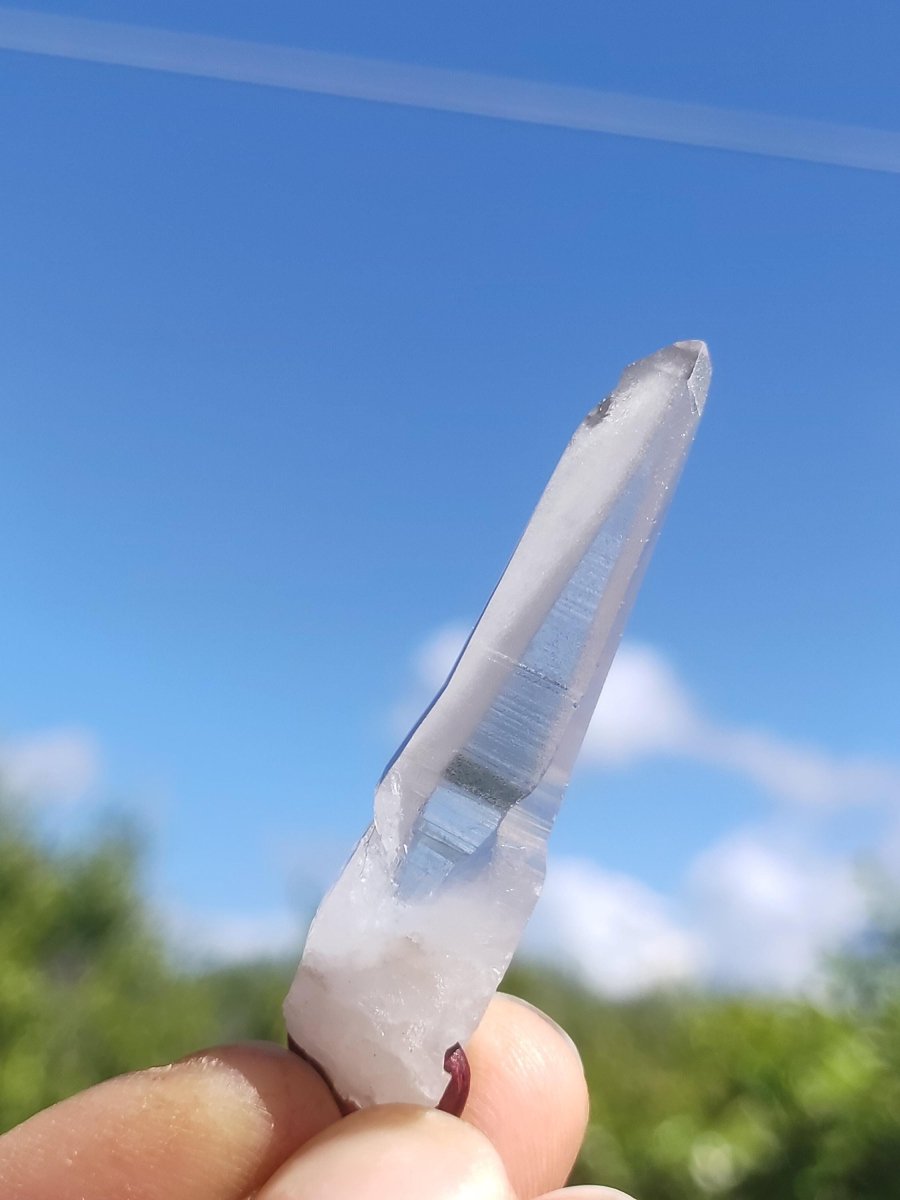 Lemurian Quarz ~ Edelstein Kette klar Hippie Goa Boho Tibet Ethno Natur Heilstein Kraft Anhänger Mann Frau Geschenk Rarität - Art of Nature Berlin