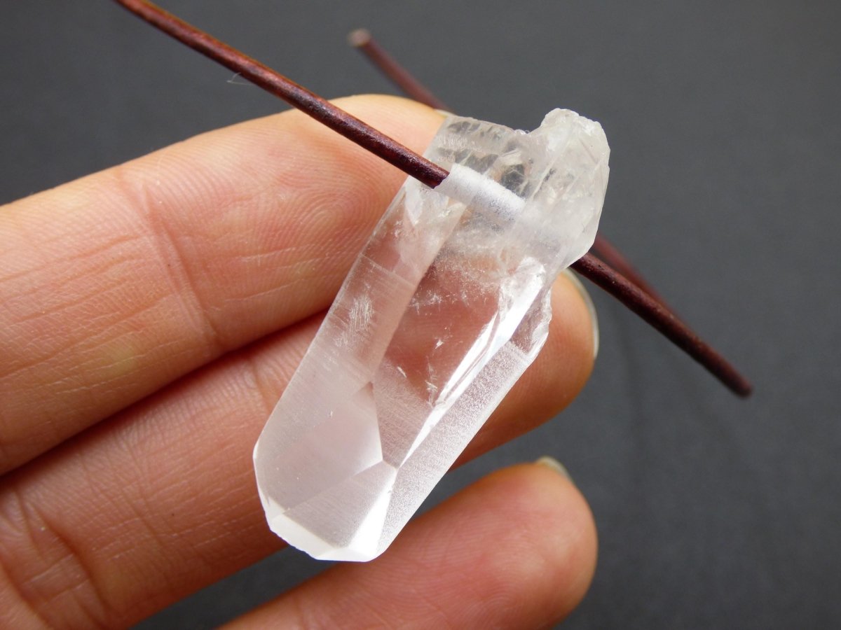 Lemurian Quarz ~ Edelstein Kette klar Hippie Goa Boho Tibet Ethno Natur Heilstein Kraft Anhänger Mann Frau Geschenk Rarität - Art of Nature Berlin