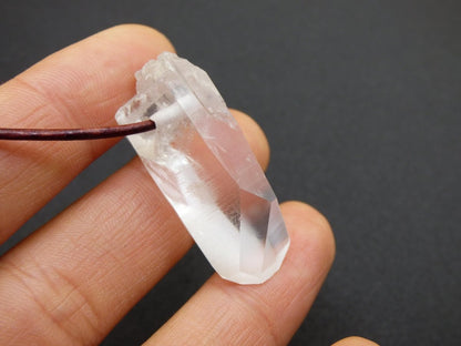 Lemurian Quarz ~ Edelstein Kette klar Hippie Goa Boho Tibet Ethno Natur Heilstein Kraft Anhänger Mann Frau Geschenk Rarität - Art of Nature Berlin