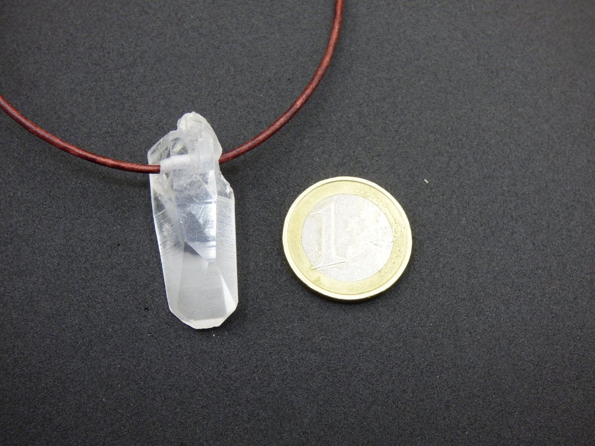 Lemurian Quarz ~ Edelstein Kette klar Hippie Goa Boho Tibet Ethno Natur Heilstein Kraft Anhänger Mann Frau Geschenk Rarität - Art of Nature Berlin
