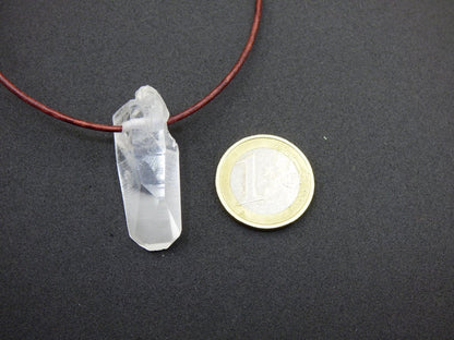 Lemurian Quarz ~ Edelstein Kette klar Hippie Goa Boho Tibet Ethno Natur Heilstein Kraft Anhänger Mann Frau Geschenk Rarität - Art of Nature Berlin
