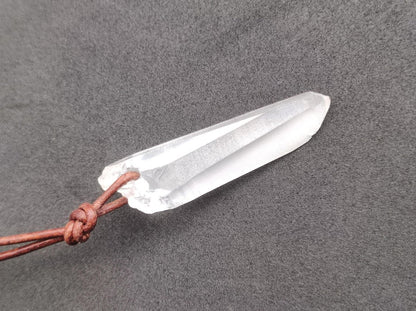 Lemurian Quarz ~ Edelstein Kette klar Hippie Goa Boho Tibet Ethno Natur Heilstein Kraft Anhänger Mann Frau Geschenk Rarität - Art of Nature Berlin