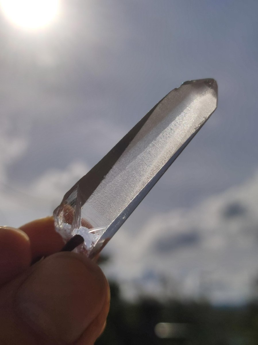 Lemurian Quarz ~ Edelstein Kette klar Hippie Goa Boho Tibet Ethno Natur Heilstein Kraft Anhänger Mann Frau Geschenk Rarität - Art of Nature Berlin