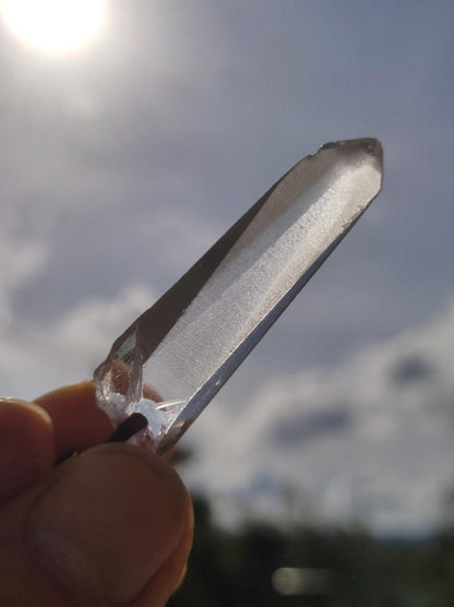 Lemurian Quarz ~ Edelstein Kette klar Hippie Goa Boho Tibet Ethno Natur Heilstein Kraft Anhänger Mann Frau Geschenk Rarität - Art of Nature Berlin