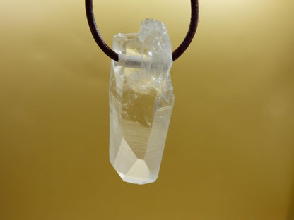 Lemurian Quarz ~ Edelstein Kette klar Hippie Goa Boho Tibet Ethno Natur Heilstein Kraft Anhänger Mann Frau Geschenk Rarität - Art of Nature Berlin