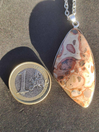 Leoparden Jaspis - 925 Silber Edelstein Kette Heilstein Natur Braun Rarität Edel Mann Frau Geschenk Er Sie Freundin Energie Kraft Ruhe Glück - Art of Nature Berlin