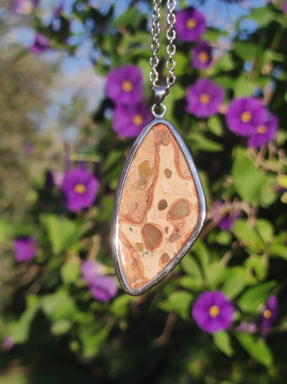 Leoparden Jaspis - 925 Silber Edelstein Kette Heilstein Natur Braun Rarität Edel Mann Frau Geschenk Er Sie Freundin Energie Kraft Ruhe Glück - Art of Nature Berlin