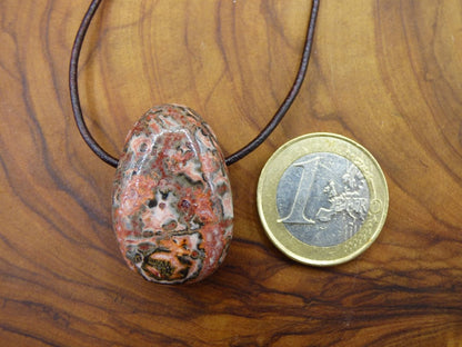 Leoparden Jaspis rot ~ Edelstein Kette ~ GOA ~ Hippie ~Boho ~Ethno ~Nature ~Heilstein Kraftstein - Art of Nature Berlin