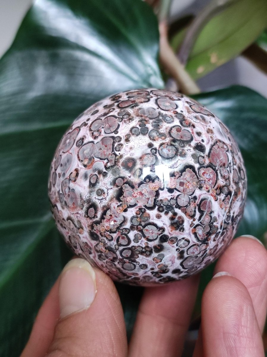 Leoparden Jaspis rot gelb ~ Magische Edelstein Kugel Sammler Deko Kristall Crystal Sphere Meditation Haus Wohnen Energie Chakra Heilstein - Art of Nature Berlin