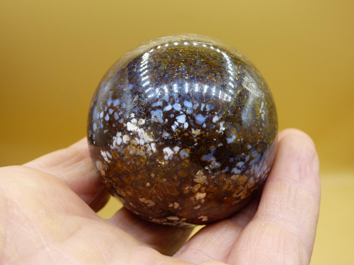 Leoparden Opal - Neuer Fund Rarität Edelstein Kugel Deko selten Massage Sphere Kristall Geschenk Er Sie Mann Frau Ethno Heilstein - Art of Nature Berlin