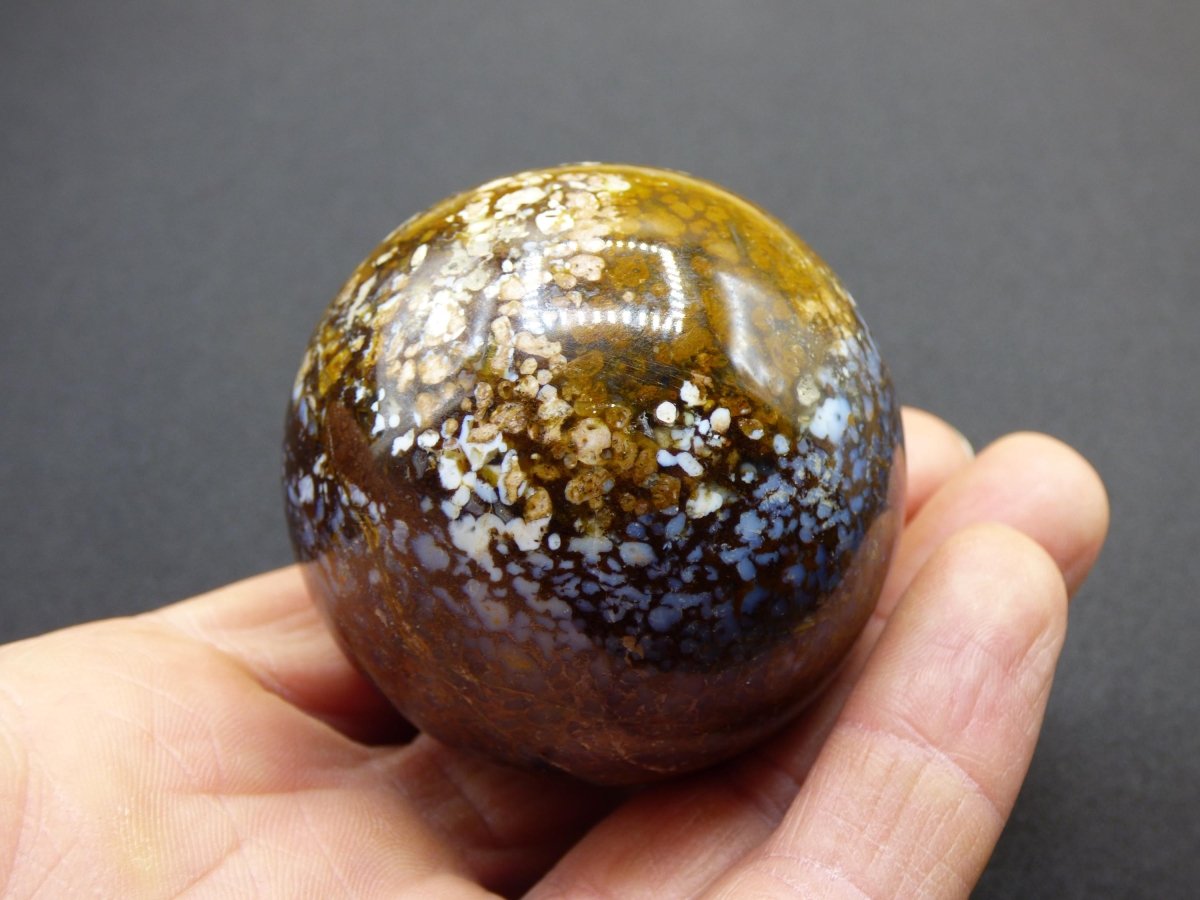 Leoparden Opal - Neuer Fund Rarität Edelstein Kugel Deko selten Massage Sphere Kristall Geschenk Er Sie Mann Frau Ethno Heilstein - Art of Nature Berlin