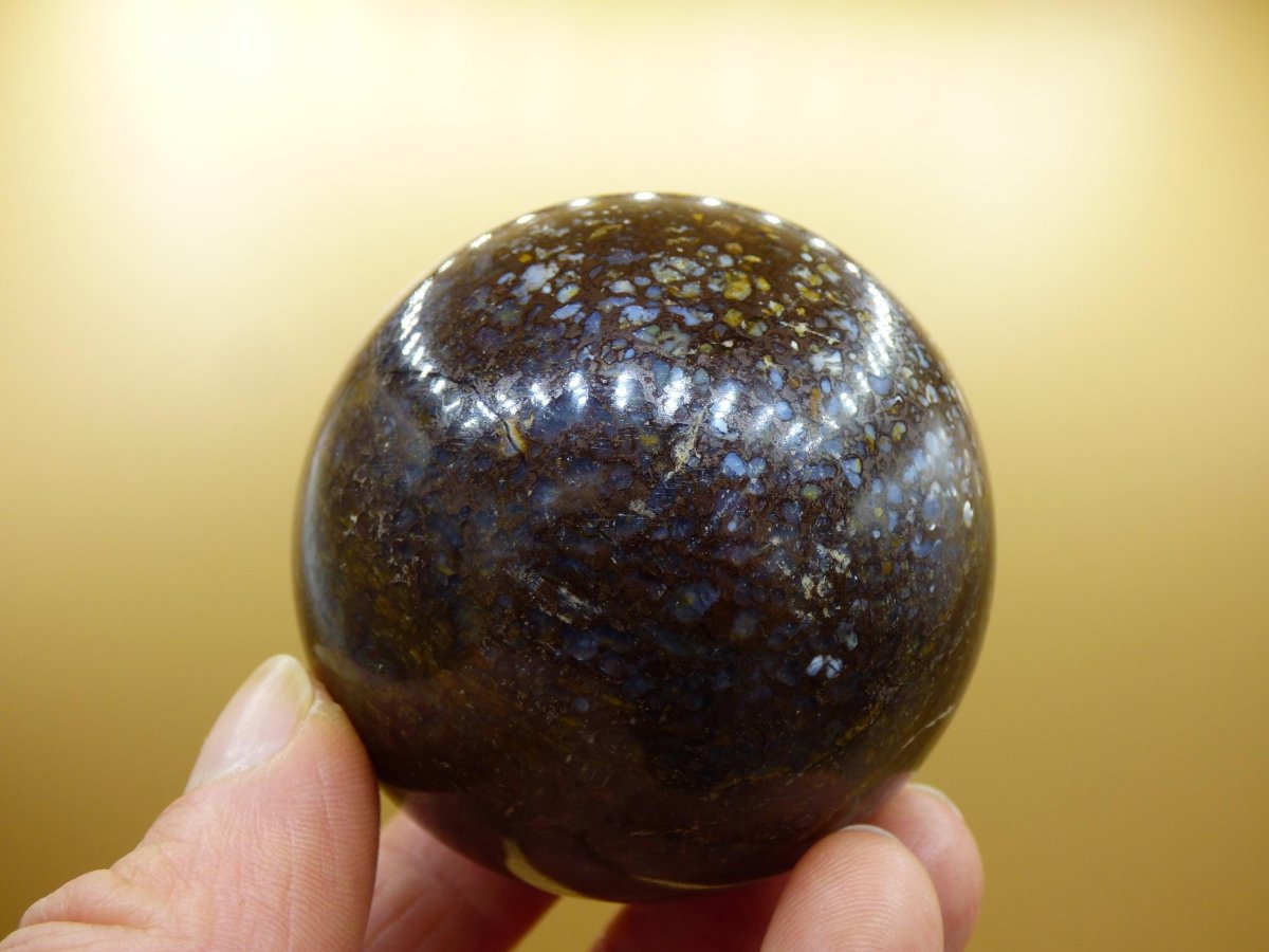 Leoparden Opal - Neuer Fund Rarität Edelstein Kugel Deko selten Massage Sphere Kristall Geschenk Er Sie Mann Frau Ethno Heilstein - Art of Nature Berlin