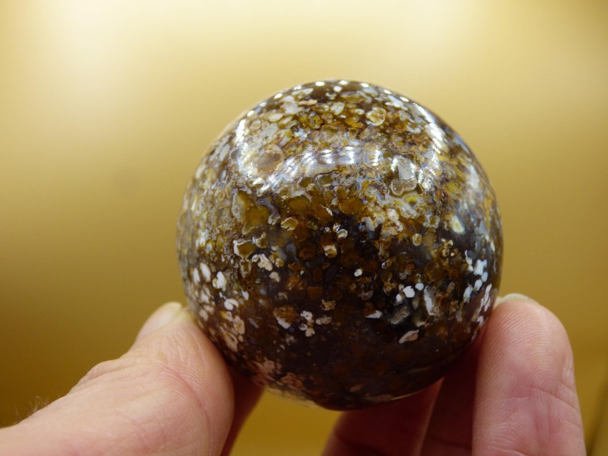 Leoparden Opal - Neuer Fund Rarität Edelstein Kugel Deko selten Massage Sphere Kristall Geschenk Er Sie Mann Frau Ethno Heilstein - Art of Nature Berlin