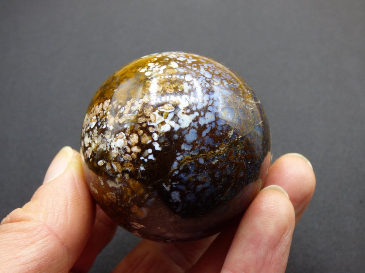 Leoparden Opal - Neuer Fund Rarität Edelstein Kugel Deko selten Massage Sphere Kristall Geschenk Er Sie Mann Frau Ethno Heilstein - Art of Nature Berlin