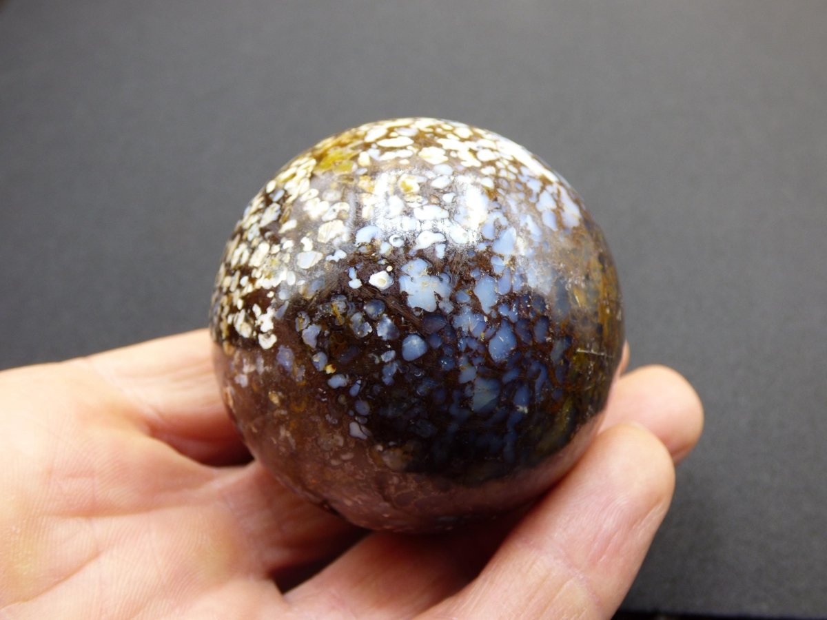 Leoparden Opal - Neuer Fund Rarität Edelstein Kugel Deko selten Massage Sphere Kristall Geschenk Er Sie Mann Frau Ethno Heilstein - Art of Nature Berlin