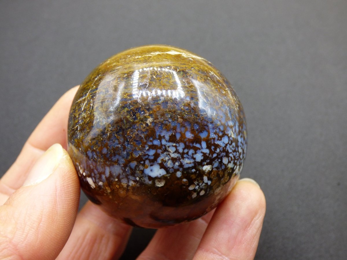 Leoparden Opal - Neuer Fund Rarität Edelstein Kugel Deko selten Massage Sphere Kristall Geschenk Er Sie Mann Frau Ethno Heilstein - Art of Nature Berlin