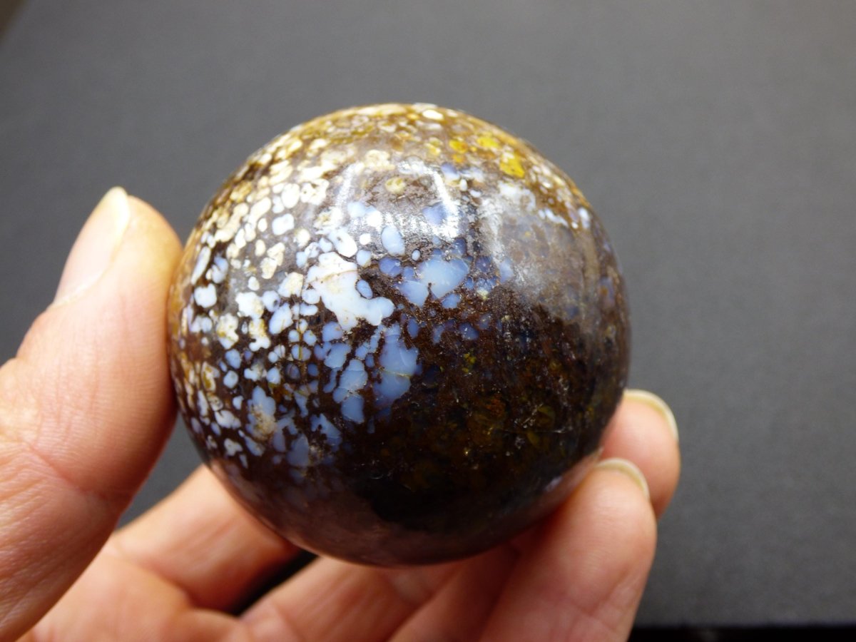 Leoparden Opal - Neuer Fund Rarität Edelstein Kugel Deko selten Massage Sphere Kristall Geschenk Er Sie Mann Frau Ethno Heilstein - Art of Nature Berlin