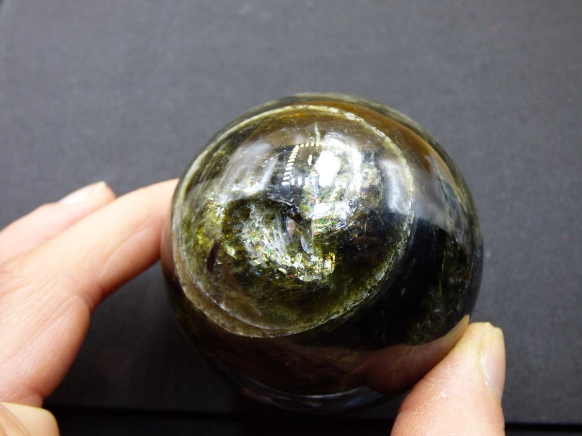 Lepidolith / Grün Mica Glimmer Effekt - Edelstein Kugel Natur Heilstein Deko Sphere Kristall Geschenk Er Sie Haus Sammler Rarität Schimmer - Art of Nature Berlin