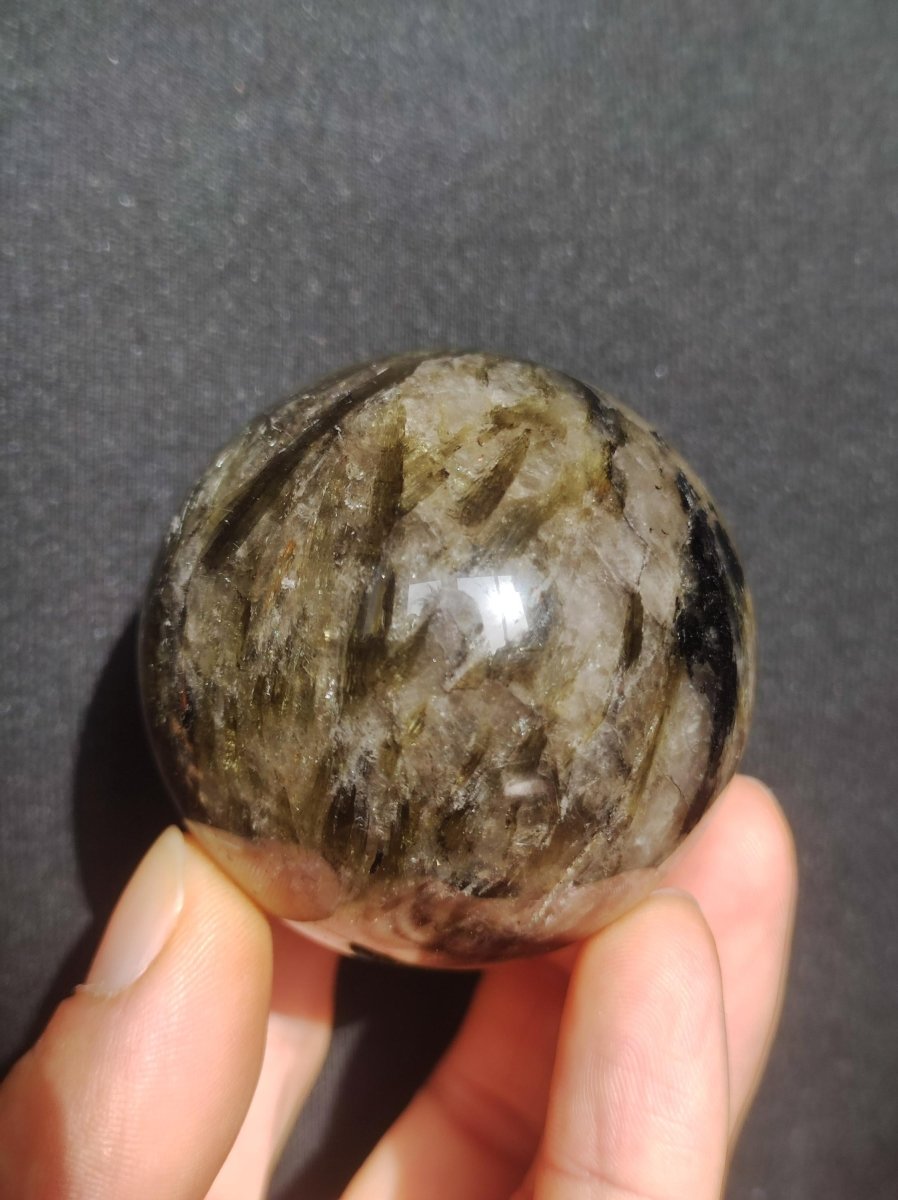 Lepidolith / Grün Mica Glimmer Effekt - Edelstein Kugel Natur Heilstein Deko Sphere Kristall Geschenk Er Sie Haus Sammler Rarität Schimmer - Art of Nature Berlin