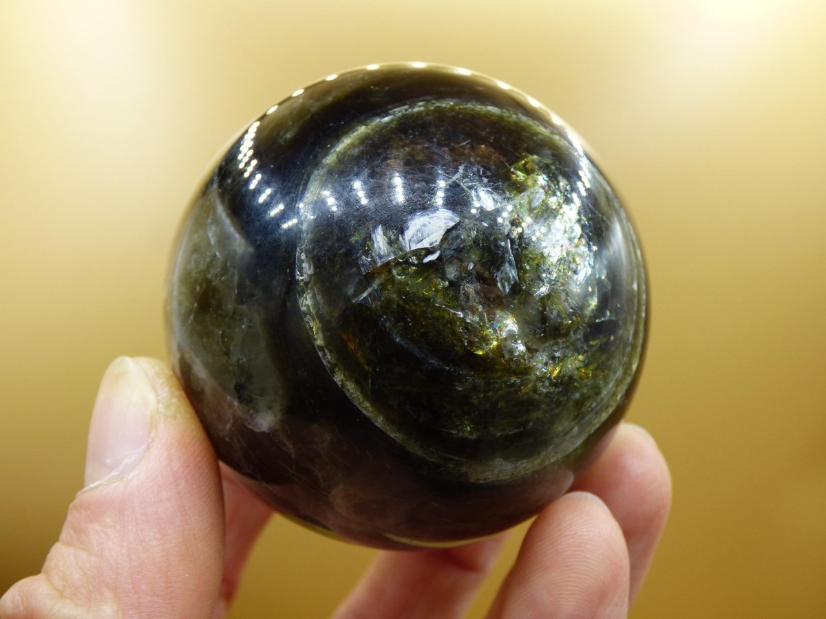 Lepidolith / Grün Mica Glimmer Effekt - Edelstein Kugel Natur Heilstein Deko Sphere Kristall Geschenk Er Sie Haus Sammler Rarität Schimmer - Art of Nature Berlin
