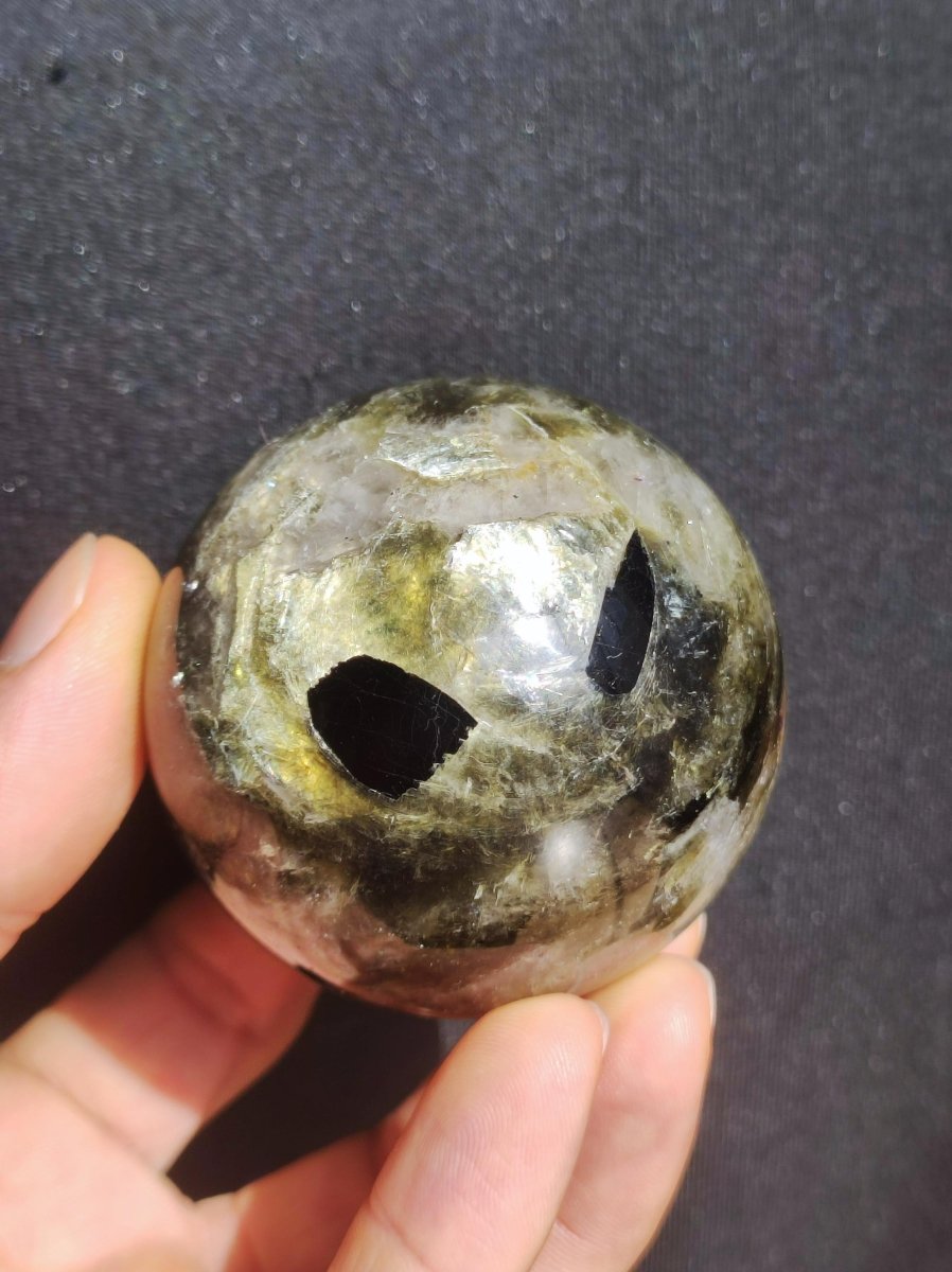 Lepidolith / Grün Mica Glimmer Effekt - Edelstein Kugel Natur Heilstein Deko Sphere Kristall Geschenk Er Sie Haus Sammler Rarität Schimmer - Art of Nature Berlin