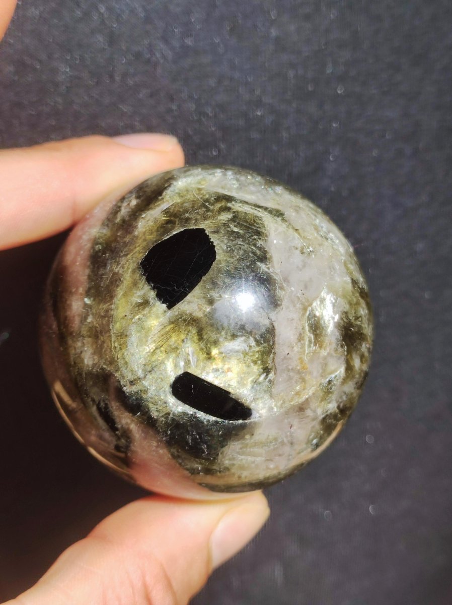 Lepidolith / Grün Mica Glimmer Effekt - Edelstein Kugel Natur Heilstein Deko Sphere Kristall Geschenk Er Sie Haus Sammler Rarität Schimmer - Art of Nature Berlin