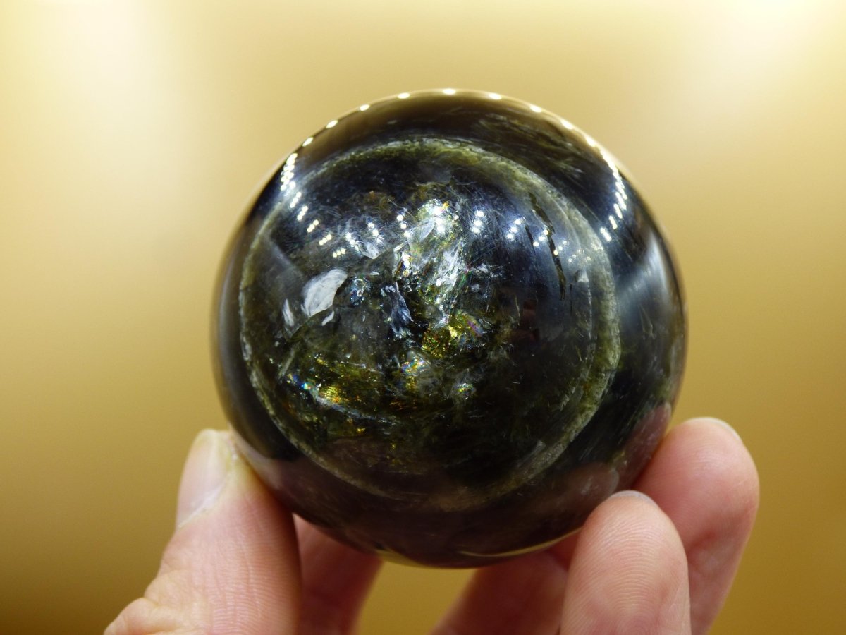 Lepidolith / Grün Mica Glimmer Effekt - Edelstein Kugel Natur Heilstein Deko Sphere Kristall Geschenk Er Sie Haus Sammler Rarität Schimmer - Art of Nature Berlin