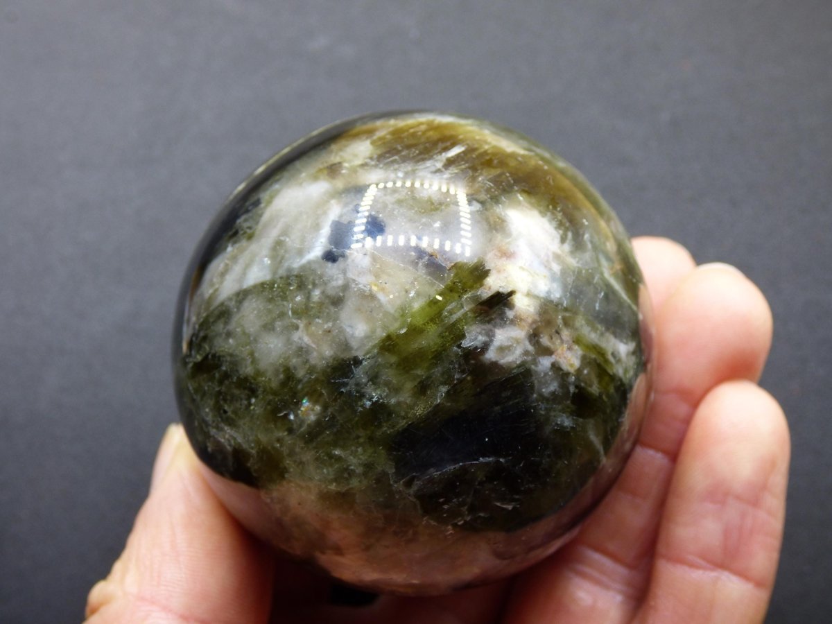 Lepidolith / Grün Mica Glimmer Effekt - Edelstein Kugel Natur Heilstein Deko Sphere Kristall Geschenk Er Sie Haus Sammler Rarität Schimmer - Art of Nature Berlin