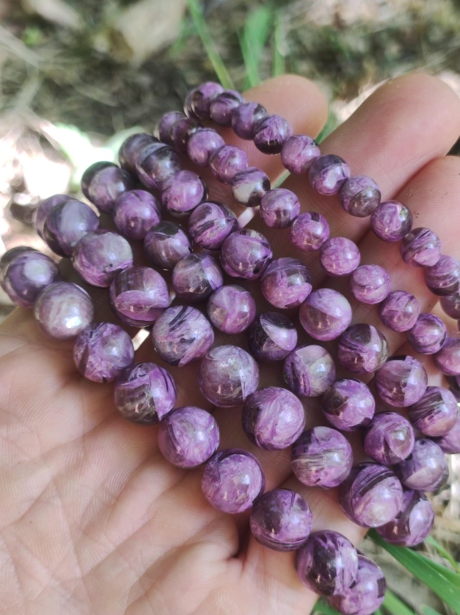 Lepidolith lila Mica - Edelstein Armband Rarität edel hochwertig Damen Schmuck Geschenk Frau Mann natur Hippie Ethno Vintage schimmer violet - Art of Nature Berlin