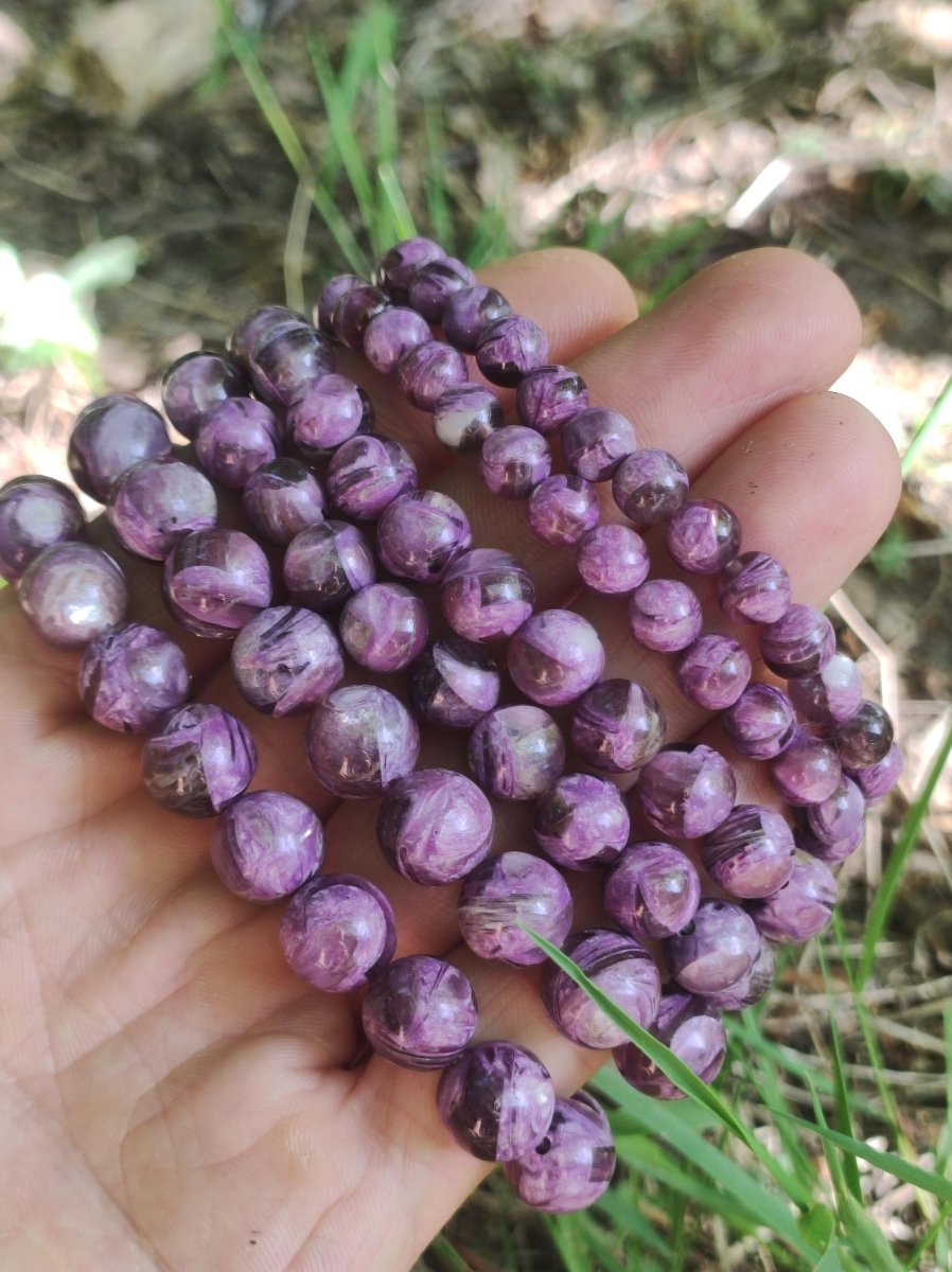 Lepidolith lila Mica - Edelstein Armband Rarität edel hochwertig Damen Schmuck Geschenk Frau Mann natur Hippie Ethno Vintage schimmer violet - Art of Nature Berlin