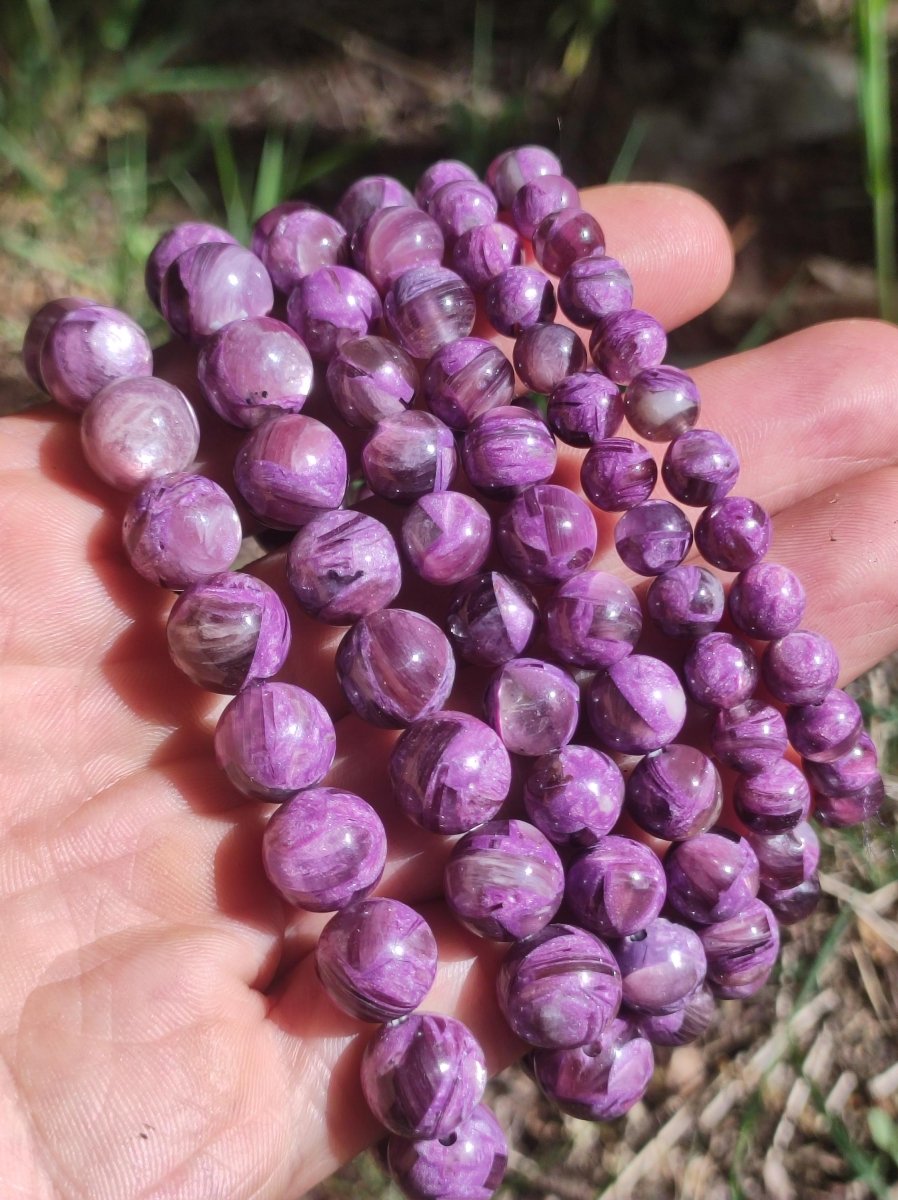 Lepidolith lila Mica - Edelstein Armband Rarität edel hochwertig Damen Schmuck Geschenk Frau Mann natur Hippie Ethno Vintage schimmer violet - Art of Nature Berlin