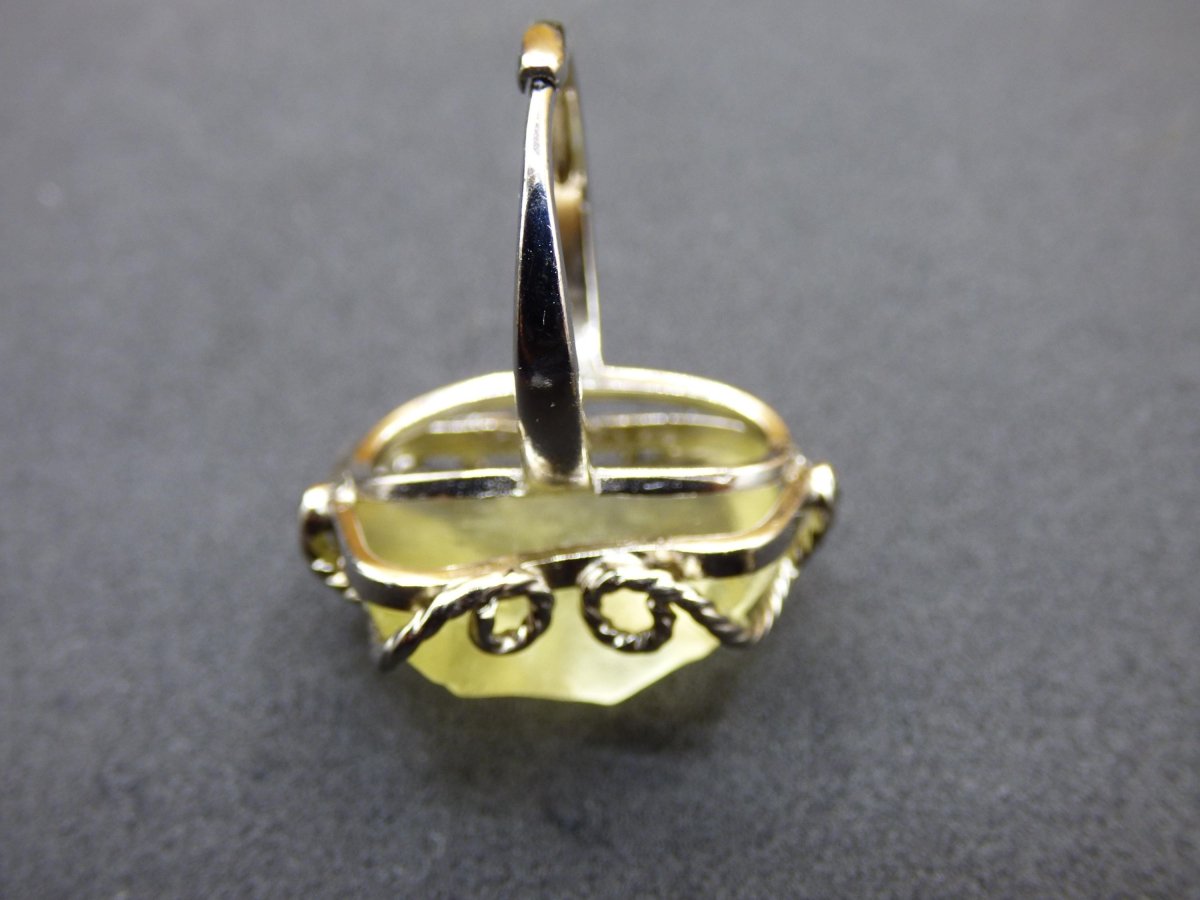 Libysches Wüstenglas Libyan Desert Glass Meteorit Ring 925 Silber verstellbare Größe Edelstein Heilstein Energie Kraft Rarität Geschenk Frau - Art of Nature Berlin