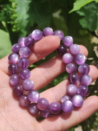 Lila Lepidolith AAA Edelstein Armband Rarität edel hochwertig Damen Schmuck Geschenk Frau Mann natur Hippie Ethno Vintage schimmer violet - Art of Nature Berlin