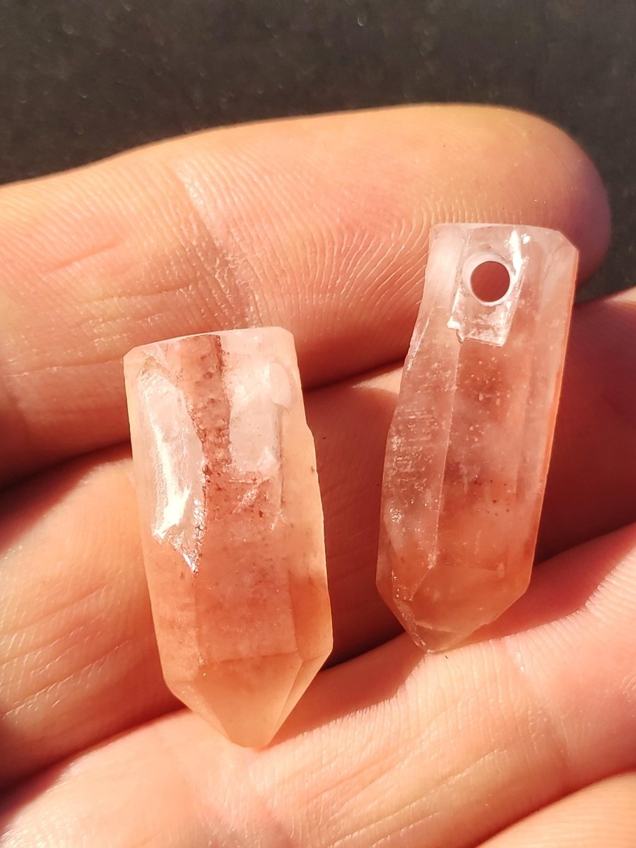 Lithiumquarz Spitze geschliffen - Edelstein Kette klar Heilstein Schutz Glück Mann Frau Er Sie Freund Glück HIPPIE Rarität Geschenk Unikat - Art of Nature Berlin