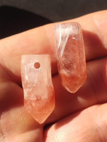 Lithiumquarz Spitze geschliffen - Edelstein Kette klar Heilstein Schutz Glück Mann Frau Er Sie Freund Glück HIPPIE Rarität Geschenk Unikat - Art of Nature Berlin