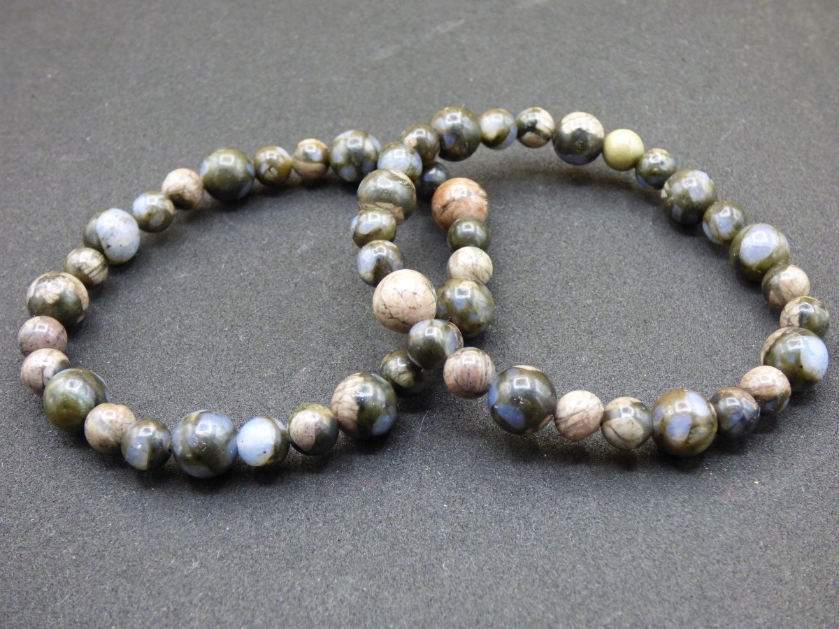 Llanite / Liberit blau - Edelstein Armband Perlen Heilstein Natur Energie Natur Goa Hippie Tibet Schmuck Frau Mann Er Geschenk Rarität - Art of Nature Berlin