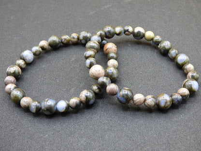 Llanite / Liberit blau - Edelstein Armband Perlen Heilstein Natur Energie Natur Goa Hippie Tibet Schmuck Frau Mann Er Geschenk Rarität - Art of Nature Berlin