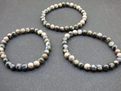 Llanite / Liberit blau - Edelstein Armband Perlen Heilstein Natur Energie Natur Goa Hippie Tibet Schmuck Frau Mann Er Geschenk Rarität - Art of Nature Berlin