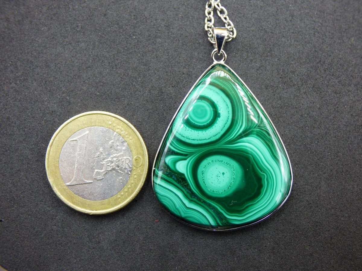 Malachit - 925 Sterling Silber Edelstein Kette Natur blau Rarität Heilstein Kristall Mann Frau Er Sie Geschenk Freund Bruder - Art of Nature Berlin